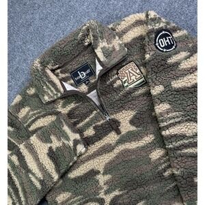 Boxercraft Sweater Unisex XL Green Camo Sherpa Pullover 1/4 Zip‎ Logo Arizona